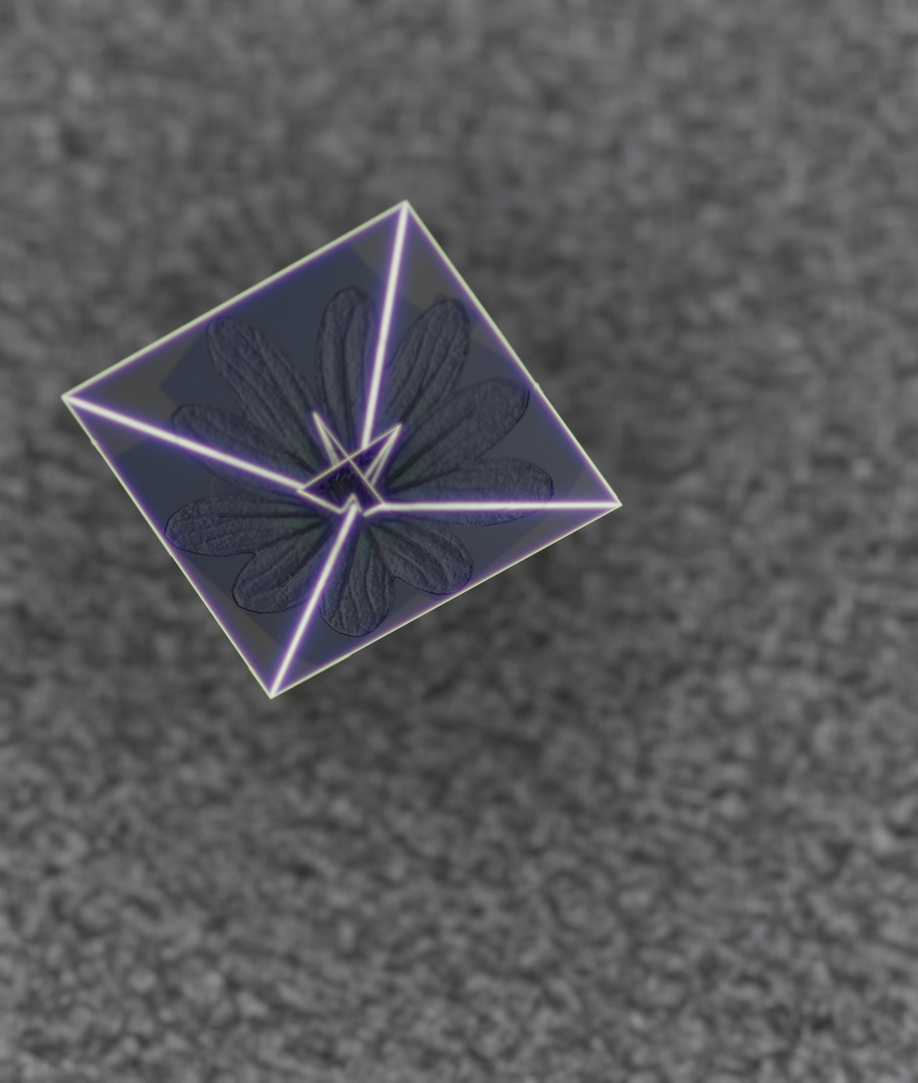 Blue Flower Blossom Version 6 - Object 36 Low-poly 3D model_9