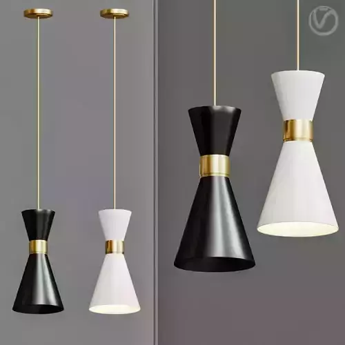 Delightfull black white cairo pendan light