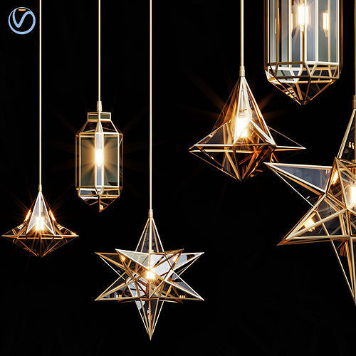 Moroccan Glass Pendants 3D model