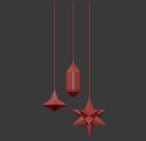 Moroccan Glass Pendants 3D model_1