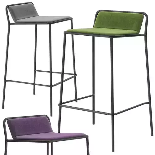 Tres fabric stool by Arrmet