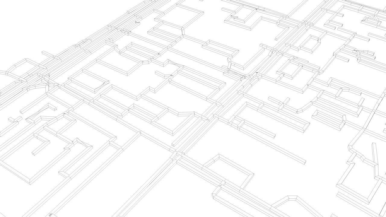 Krasnoyarsk Road Network and Streets 3D model_12