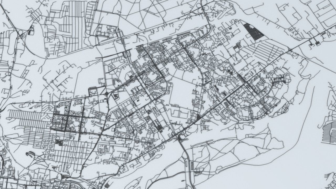 Krasnoyarsk Road Network and Streets 3D model_7