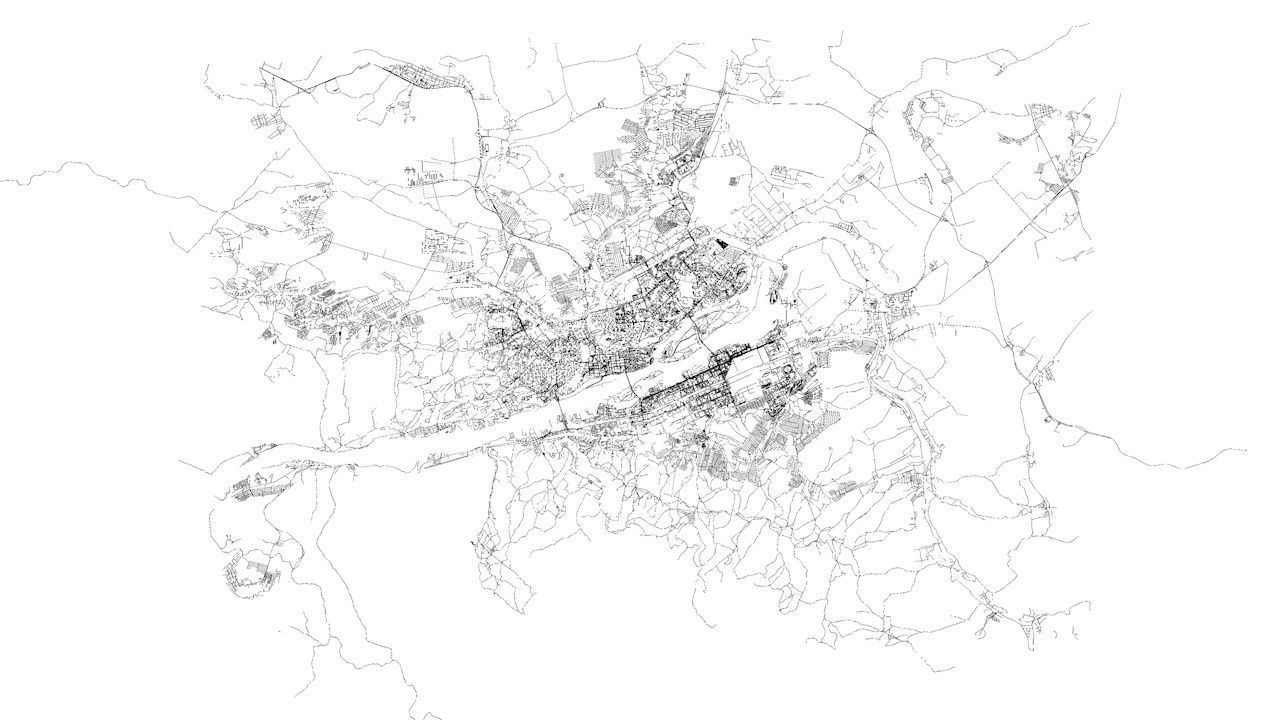 Krasnoyarsk Road Network and Streets 3D model_9