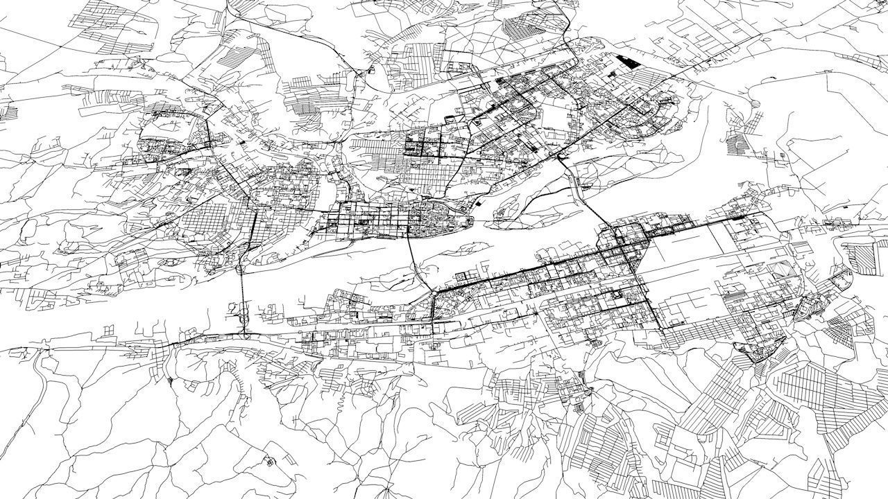 Krasnoyarsk Road Network and Streets 3D model_10
