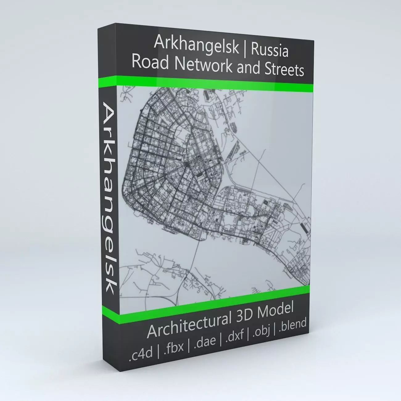 Arkhangelsk Road Network and Streets 3D model_0