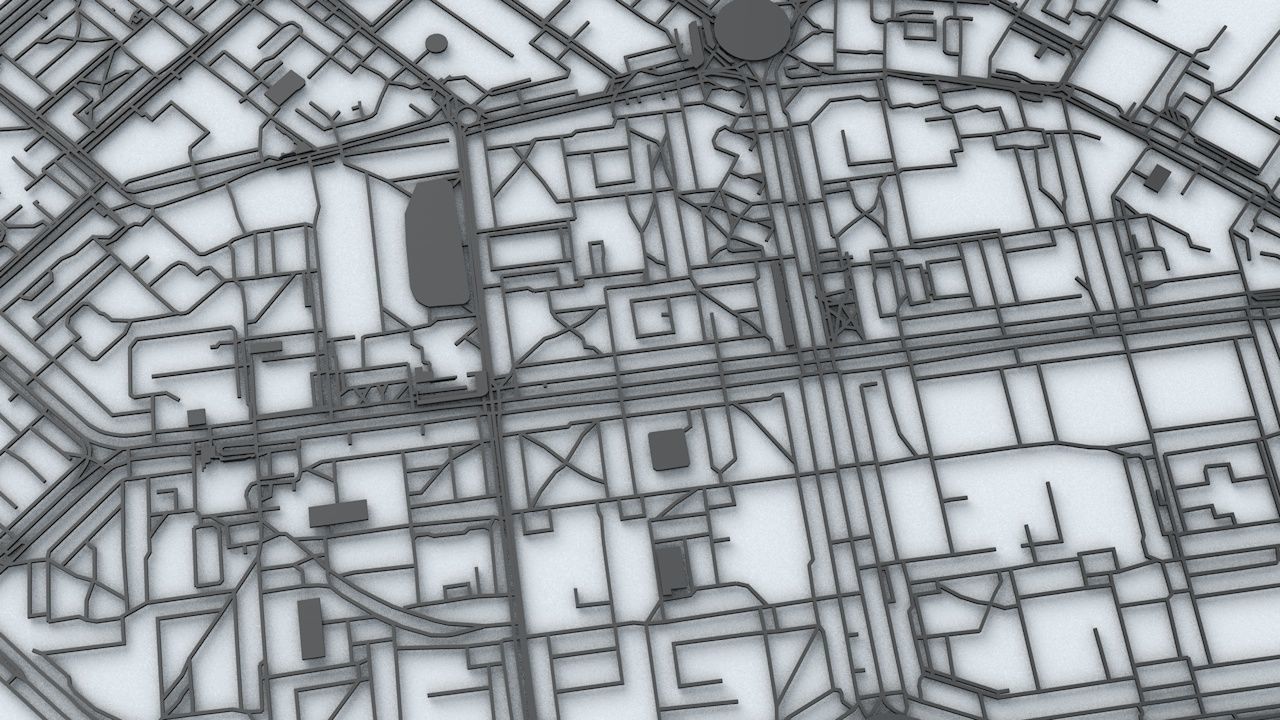 Arkhangelsk Road Network and Streets 3D model_7