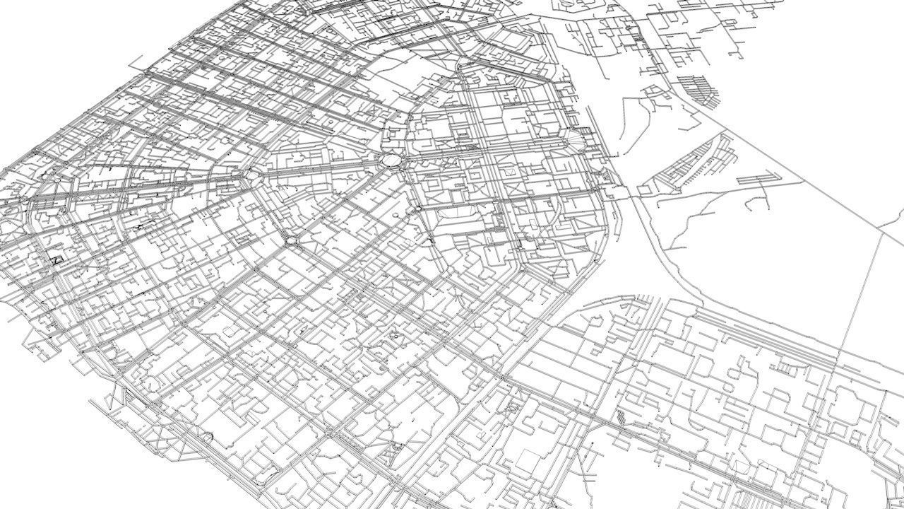 Arkhangelsk Road Network and Streets 3D model_10