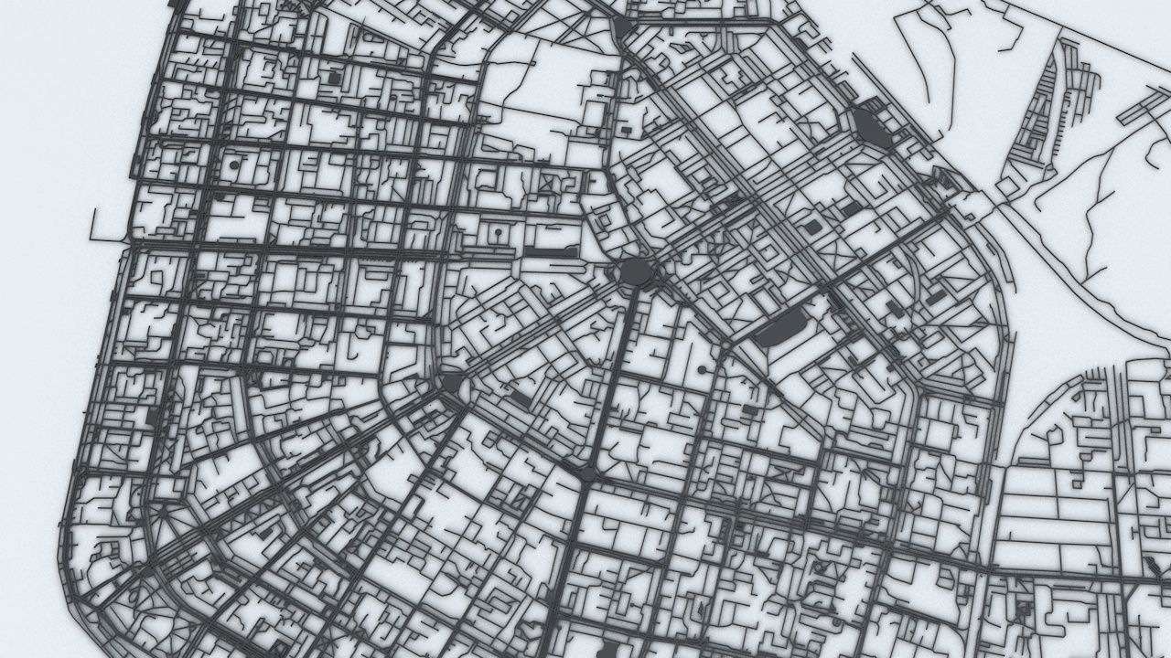 Arkhangelsk Road Network and Streets 3D model_3