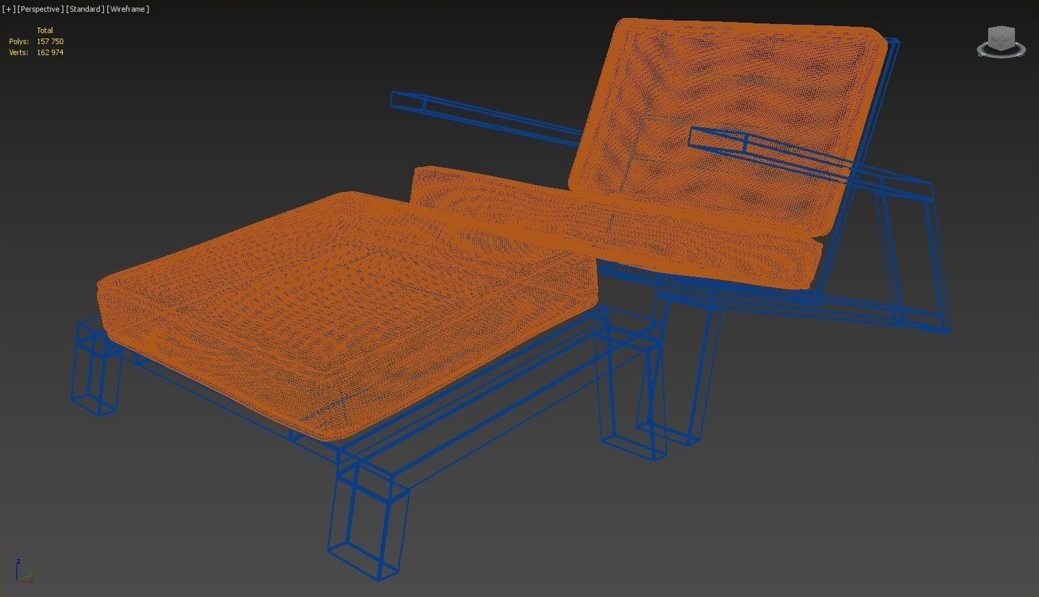 Olema Teak Lounge Chair v2 - 3ds Max 3D model_40
