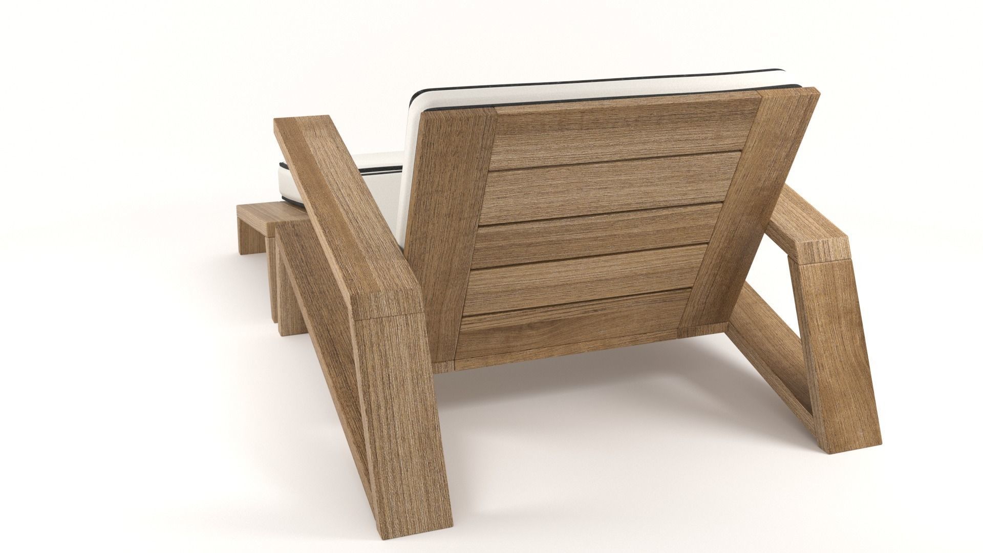 Olema Teak Lounge Chair v2 - 3ds Max 3D model_11