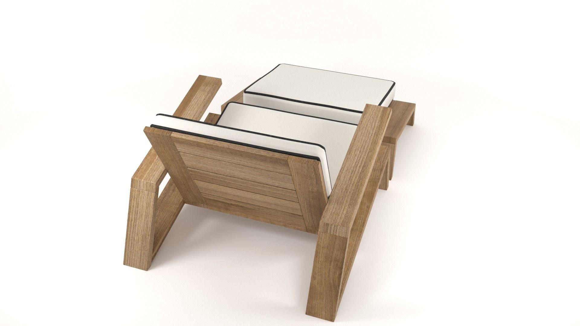 Olema Teak Lounge Chair v2 - 3ds Max 3D model_27