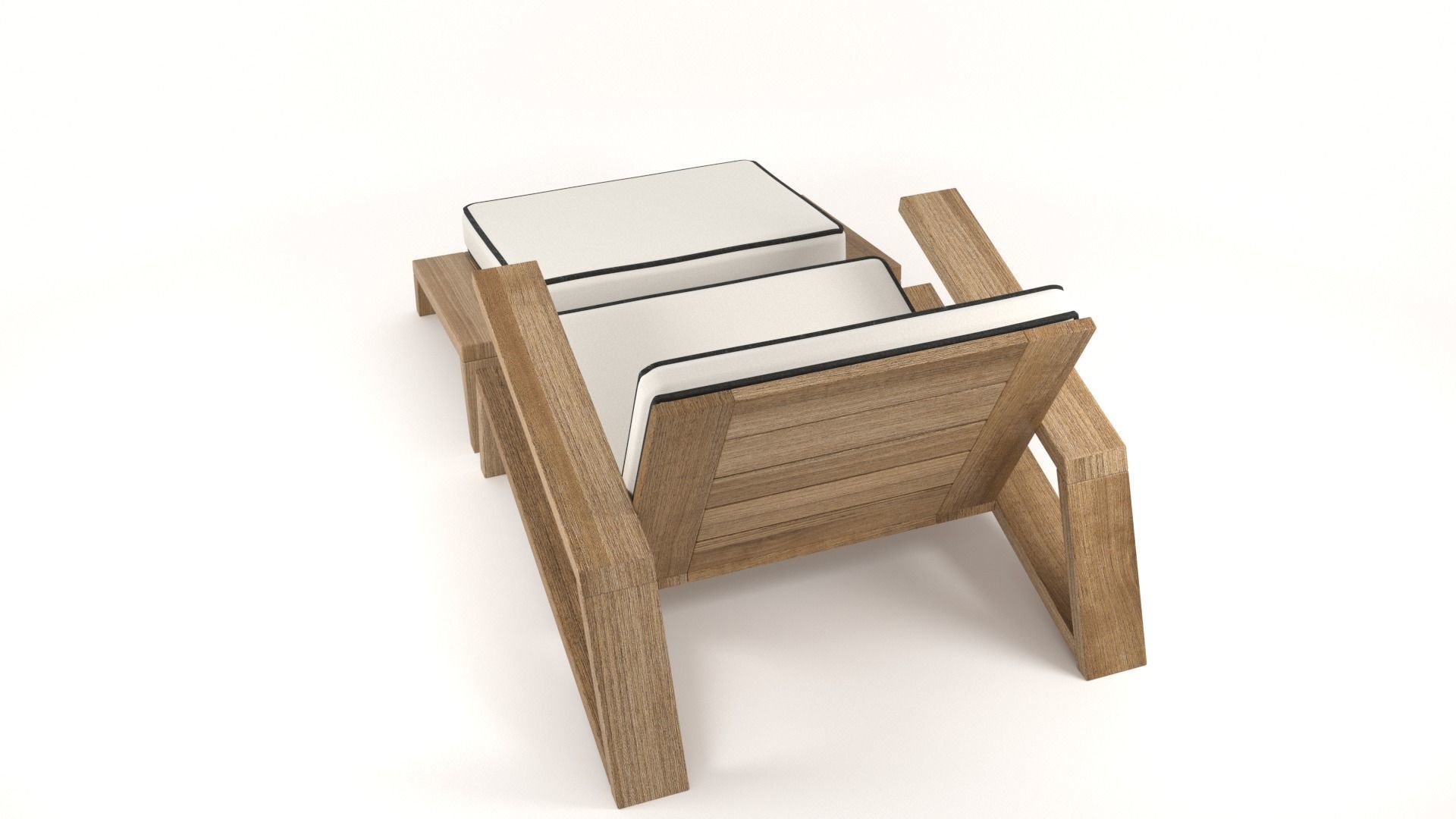 Olema Teak Lounge Chair v2 - 3ds Max 3D model_29