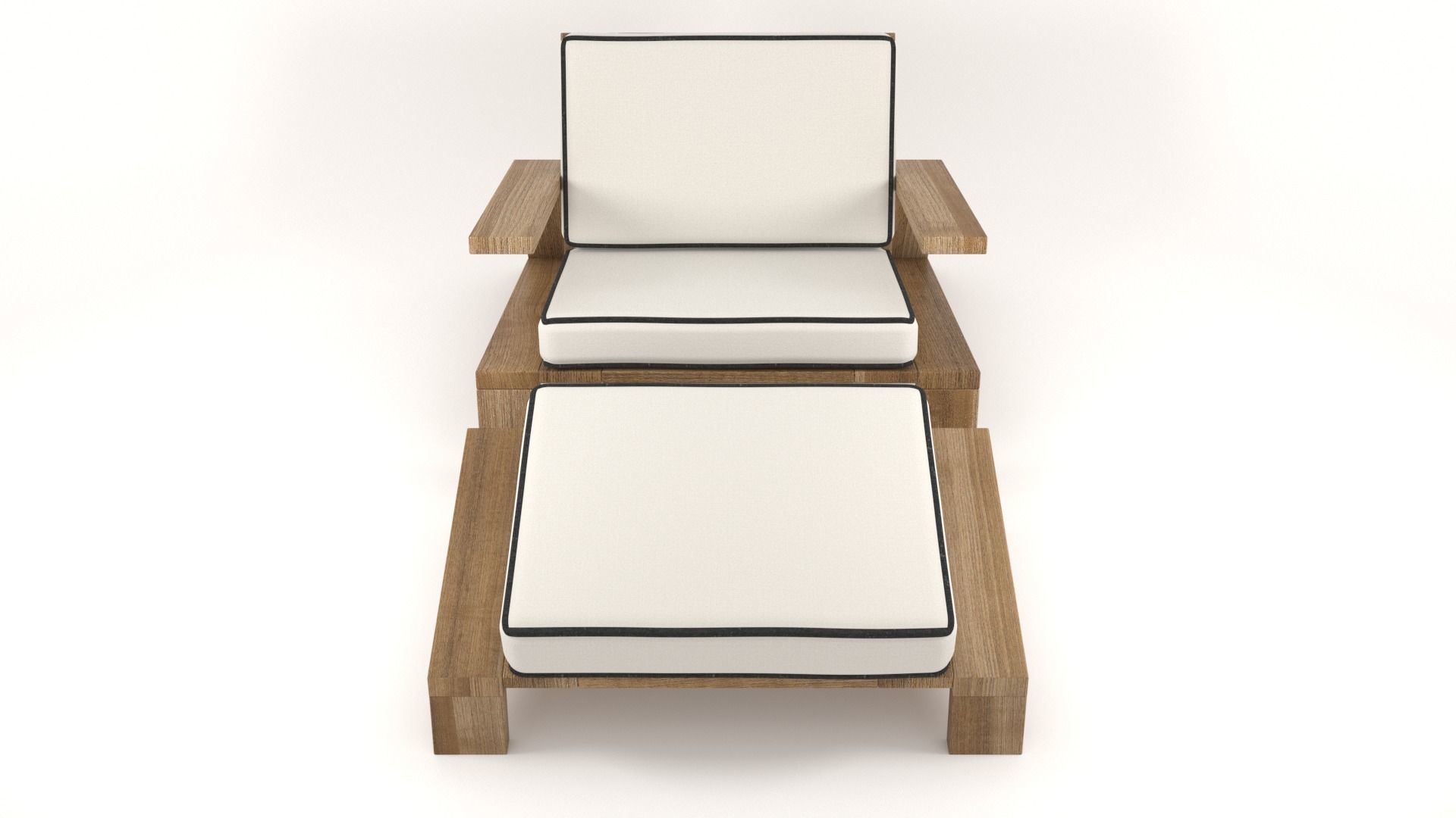 Olema Teak Lounge Chair v2 - 3ds Max 3D model_19