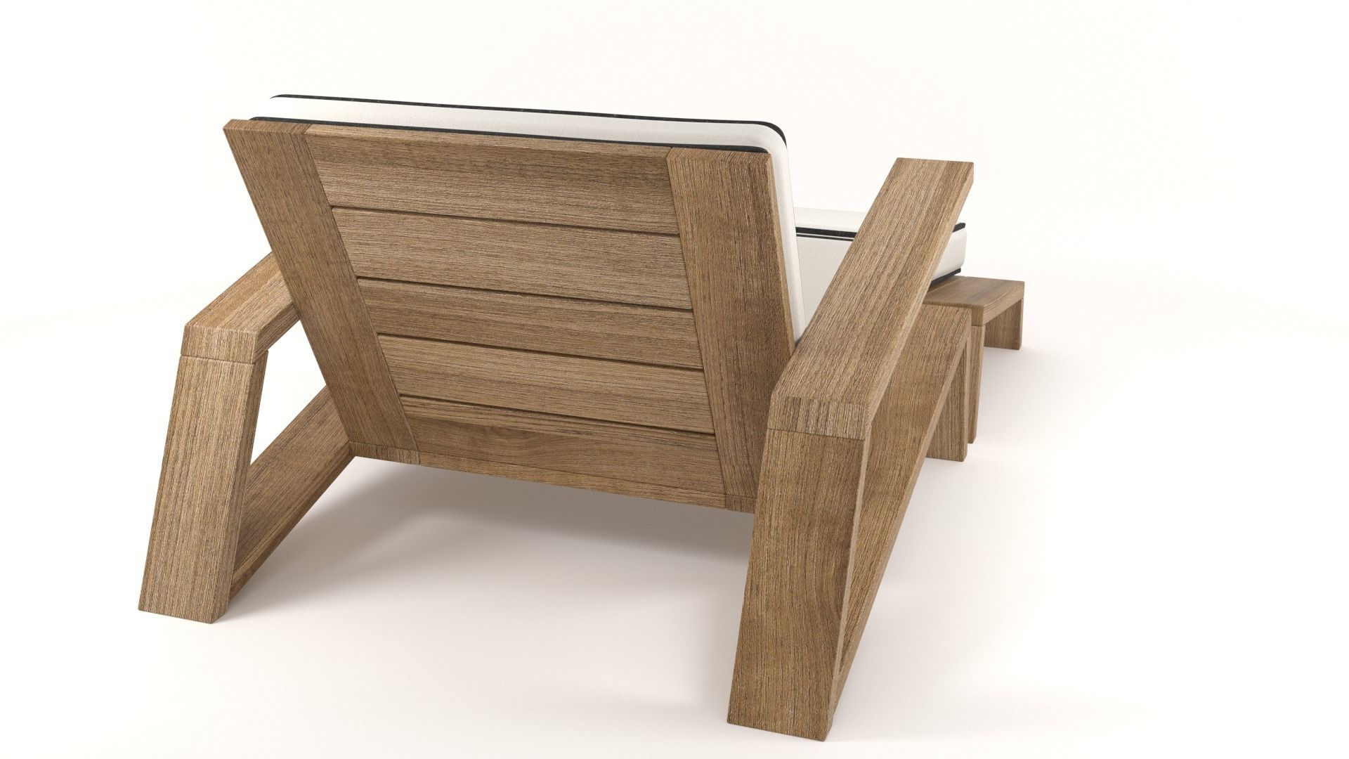 Olema Teak Lounge Chair v2 - 3ds Max 3D model_9