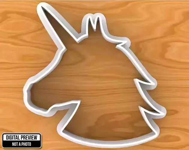 Unicorn Head Cookie Cutter