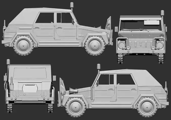 1 to 56 VW 181 Bundeswehr Jeep second generation with roof