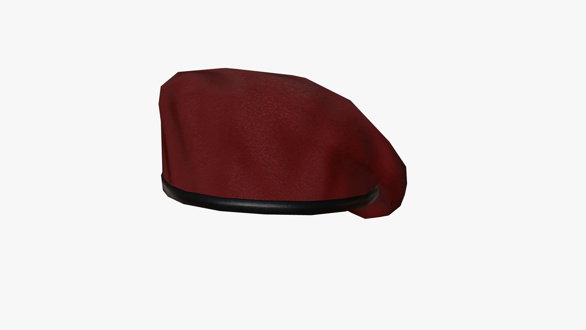 Commando Beret - Low Poly PBR Low-poly 3D model_3