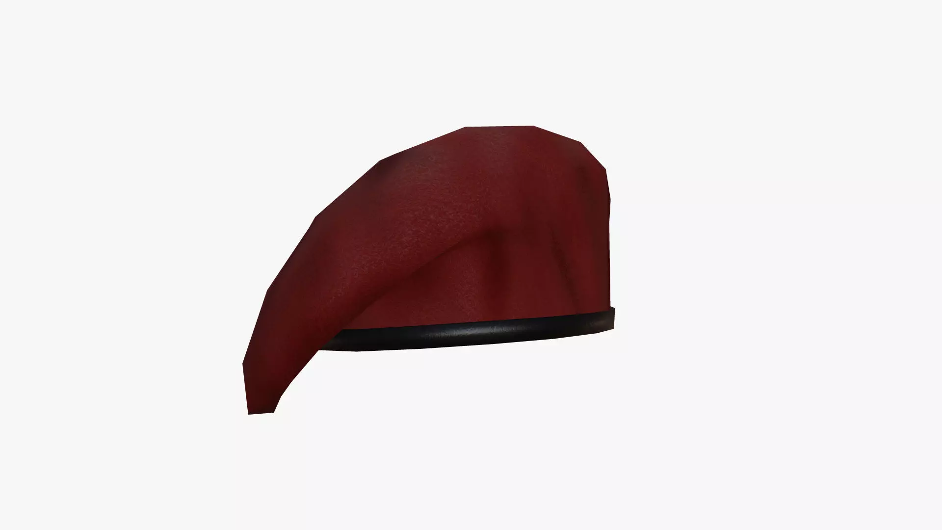 Commando Beret - Low Poly PBR Low-poly 3D model_0
