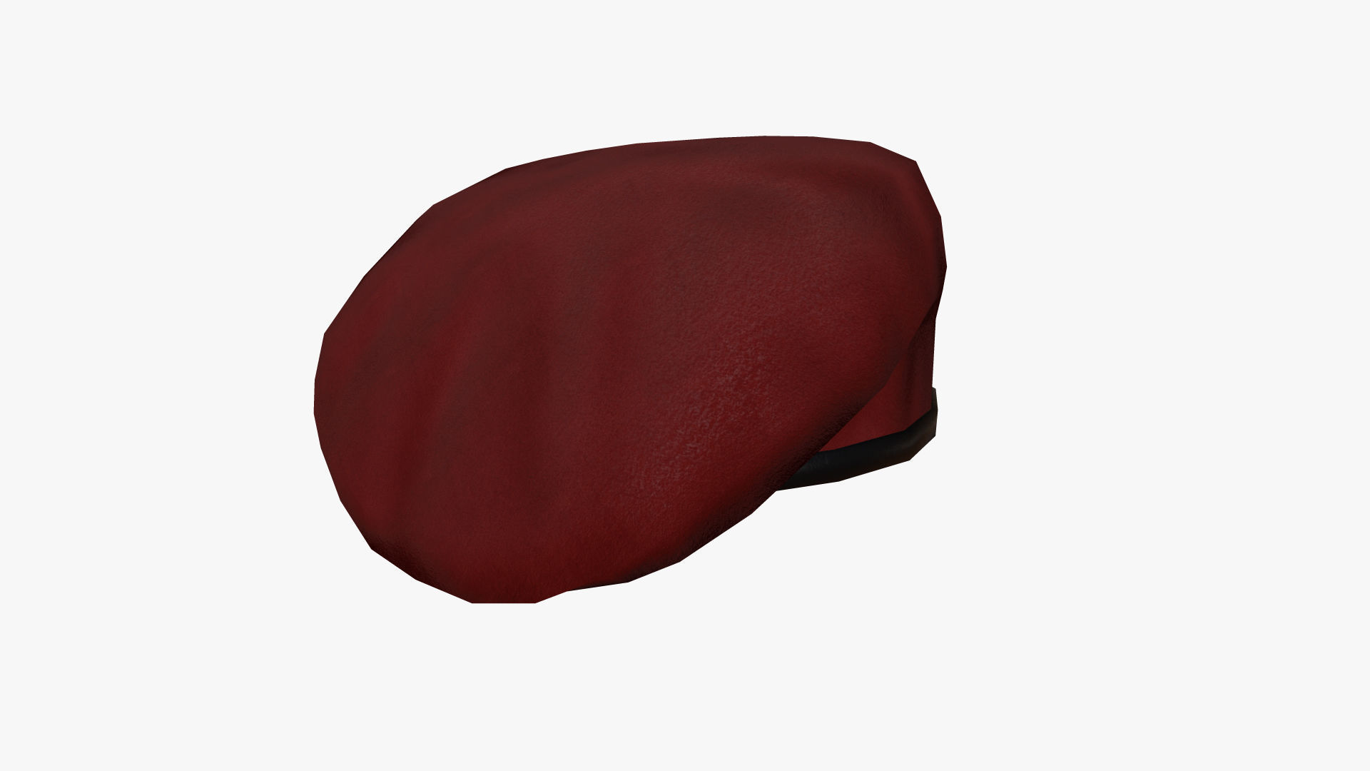 Commando Beret - Low Poly PBR Low-poly 3D model_1