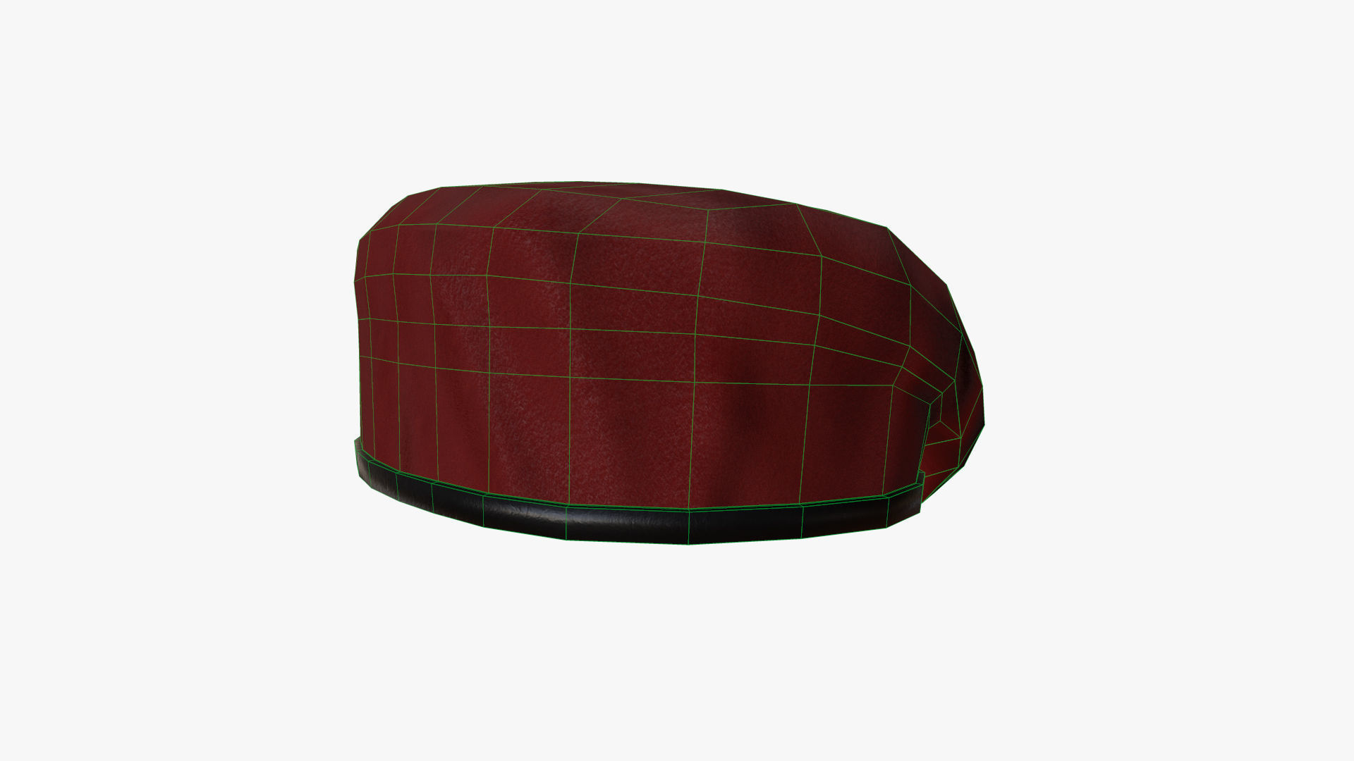 Commando Beret - Low Poly PBR Low-poly 3D model_10