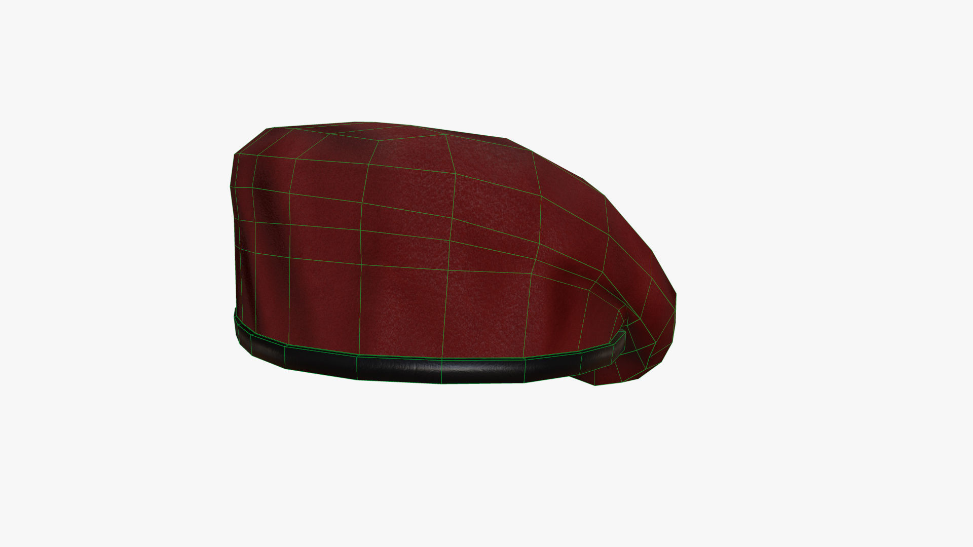 Commando Beret - Low Poly PBR Low-poly 3D model_8