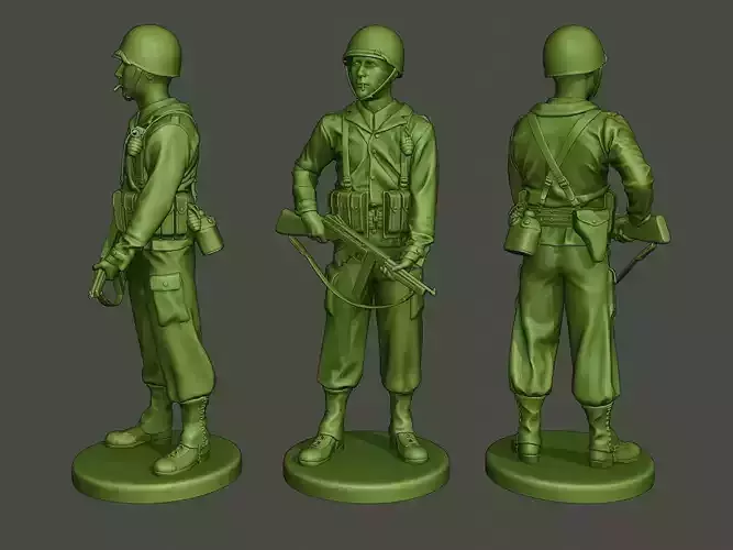 American soldier ww2 StandGuard A2 3D print model