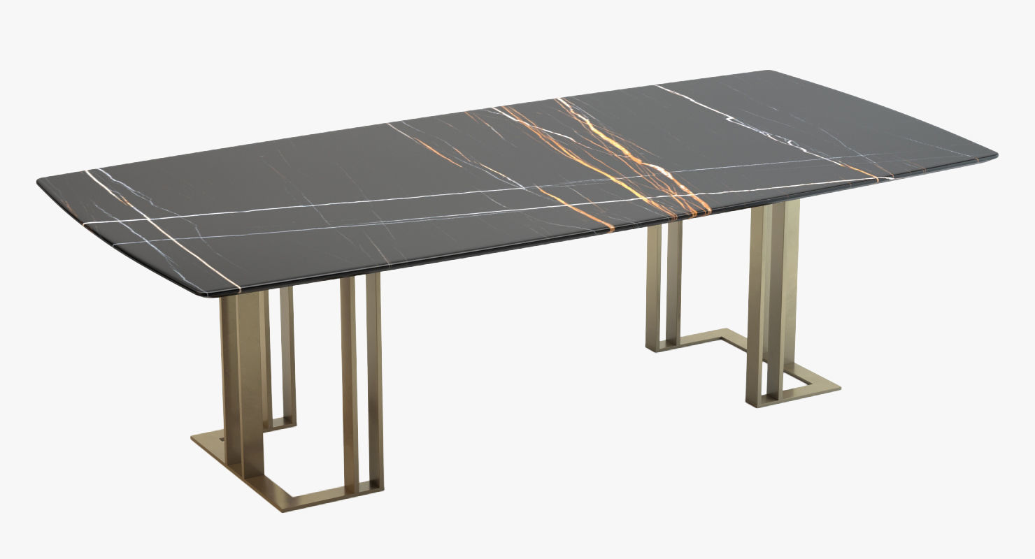 Meridiani Tables Charlie Rectangle Low-poly 3D model_4