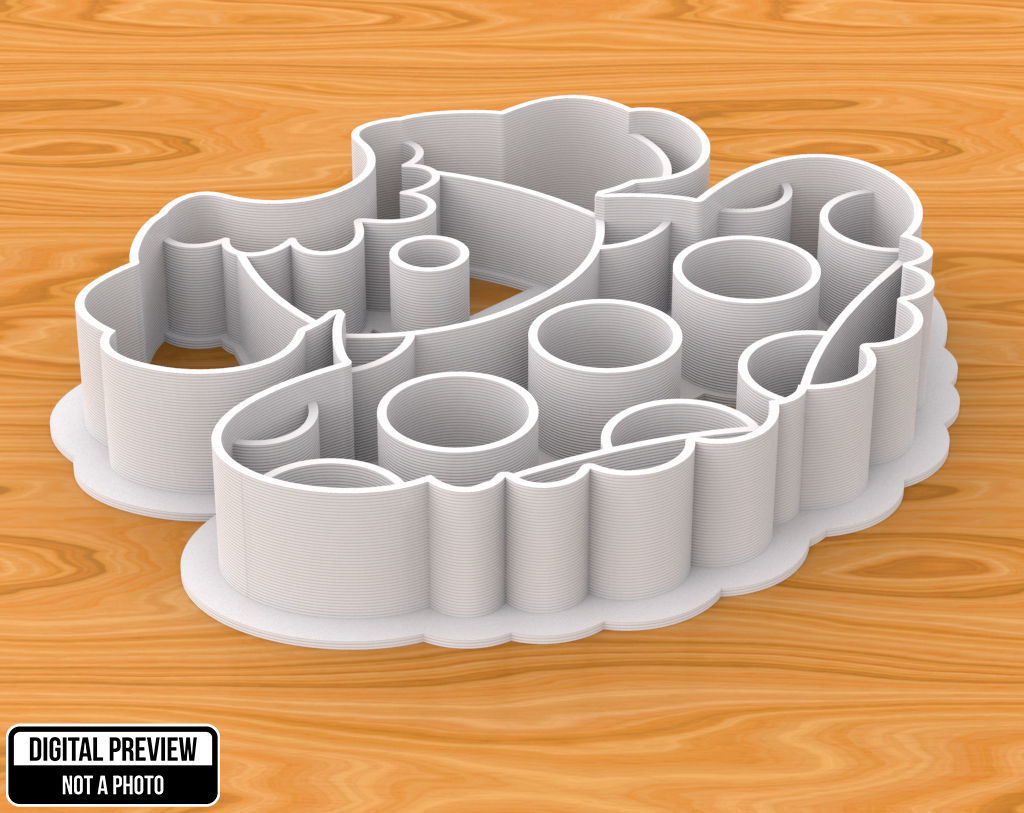 Minnie Mouse Dress Cookie Cutter 3D print model_1