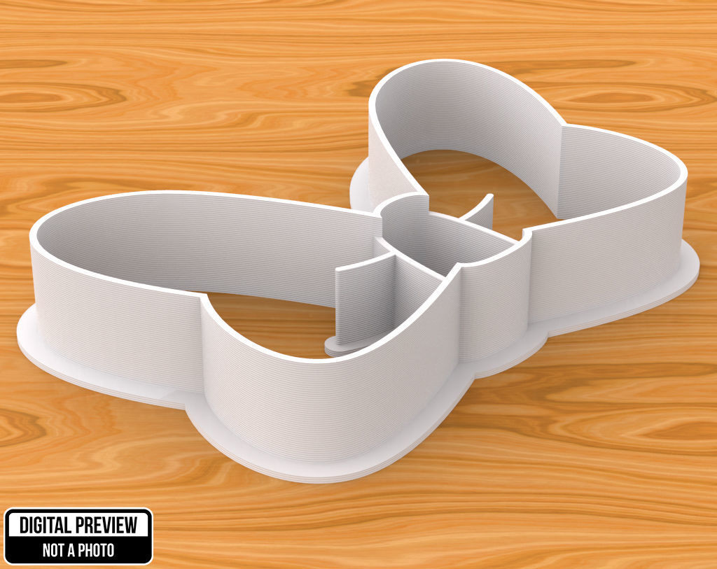Minnie Mouse Bow Cookie Cutter 3D print model_1