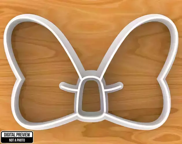 Minnie Mouse Bow Cookie Cutter 3D print model
