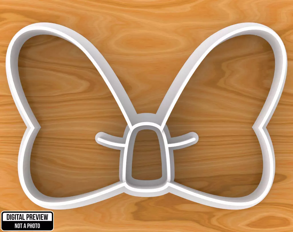 Minnie Mouse Bow Cookie Cutter 3D print model_0