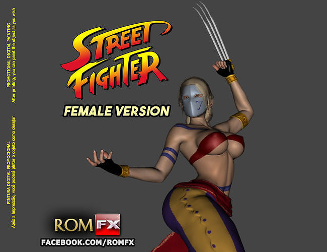 Street Fighter Vega Female Version - Printable 3D print model
