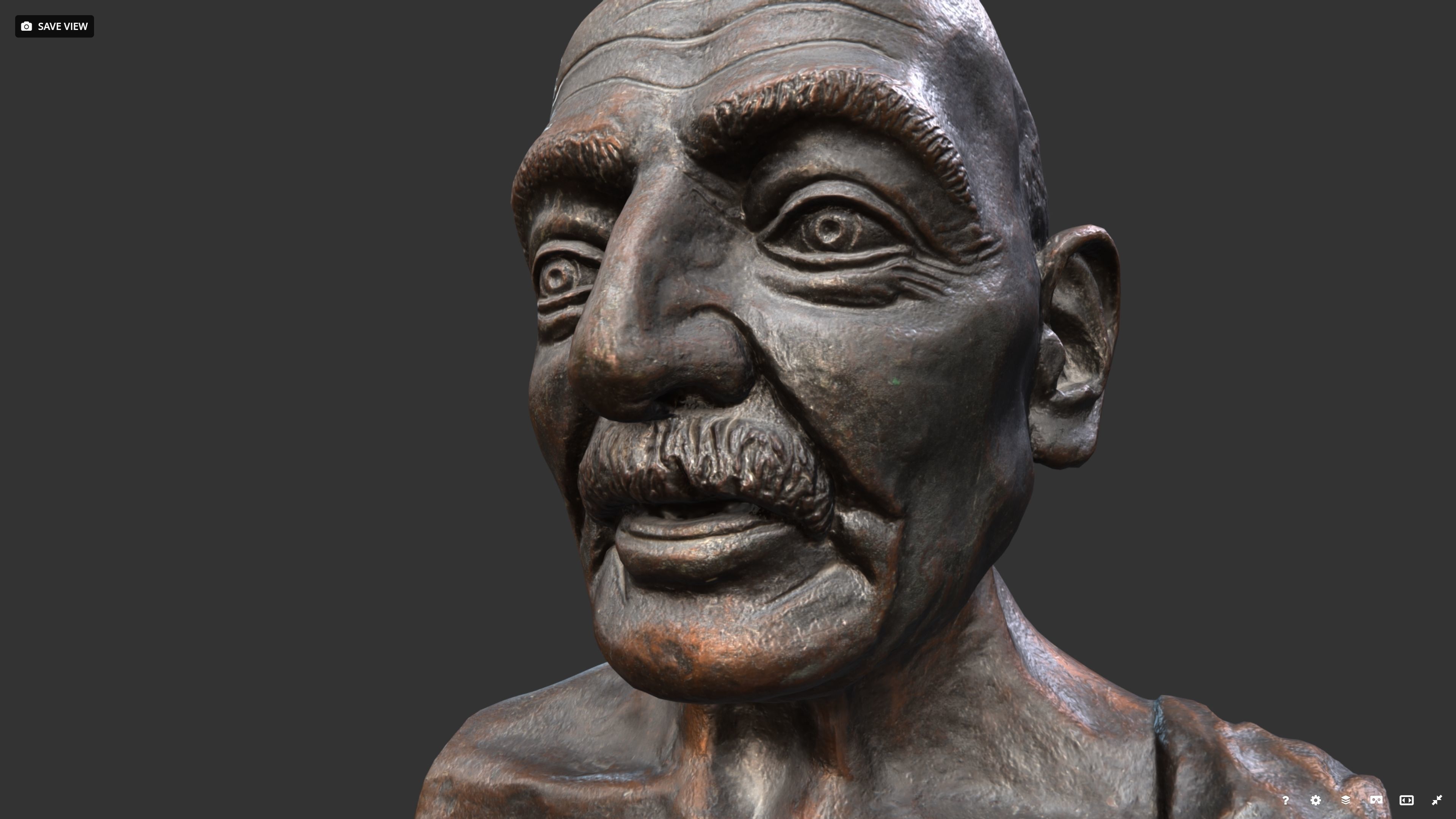 Gandhi by Enrique Garcia Low-poly 3D model_11
