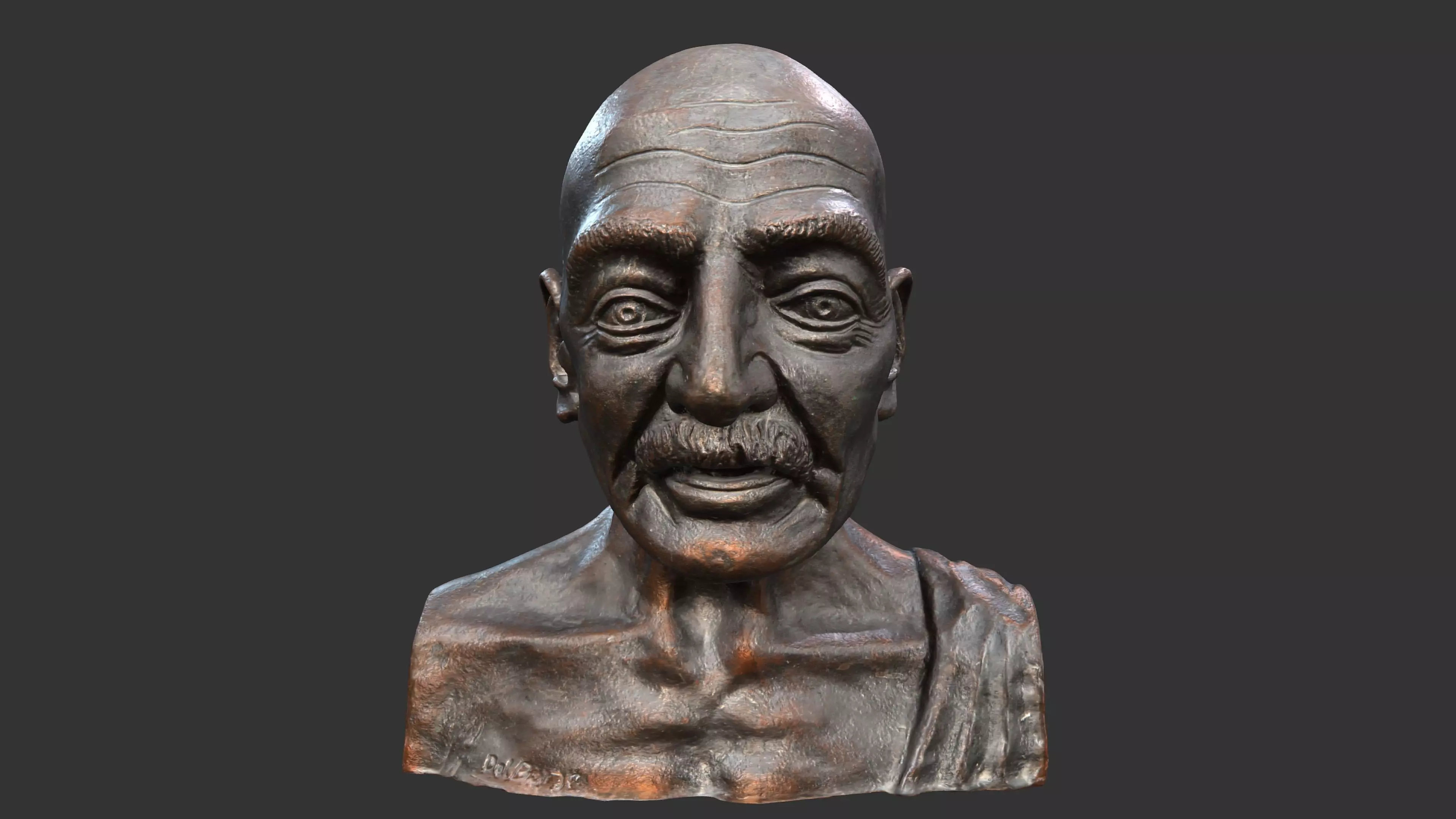 Gandhi by Enrique Garcia Low-poly 3D model_0