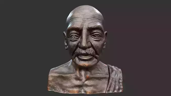 Gandhi by Enrique Garcia Low-poly 3D model