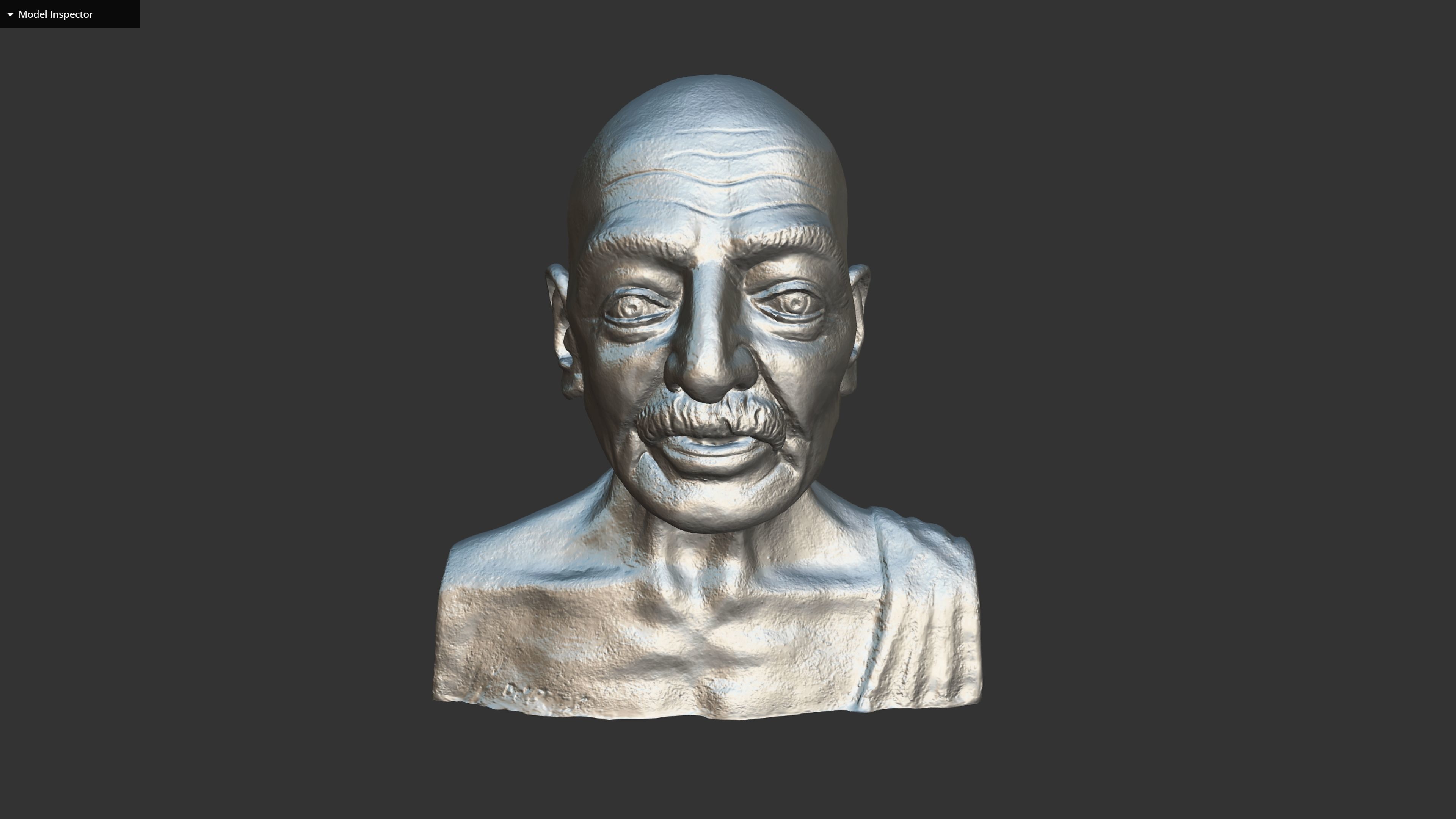 Gandhi by Enrique Garcia Low-poly 3D model_10