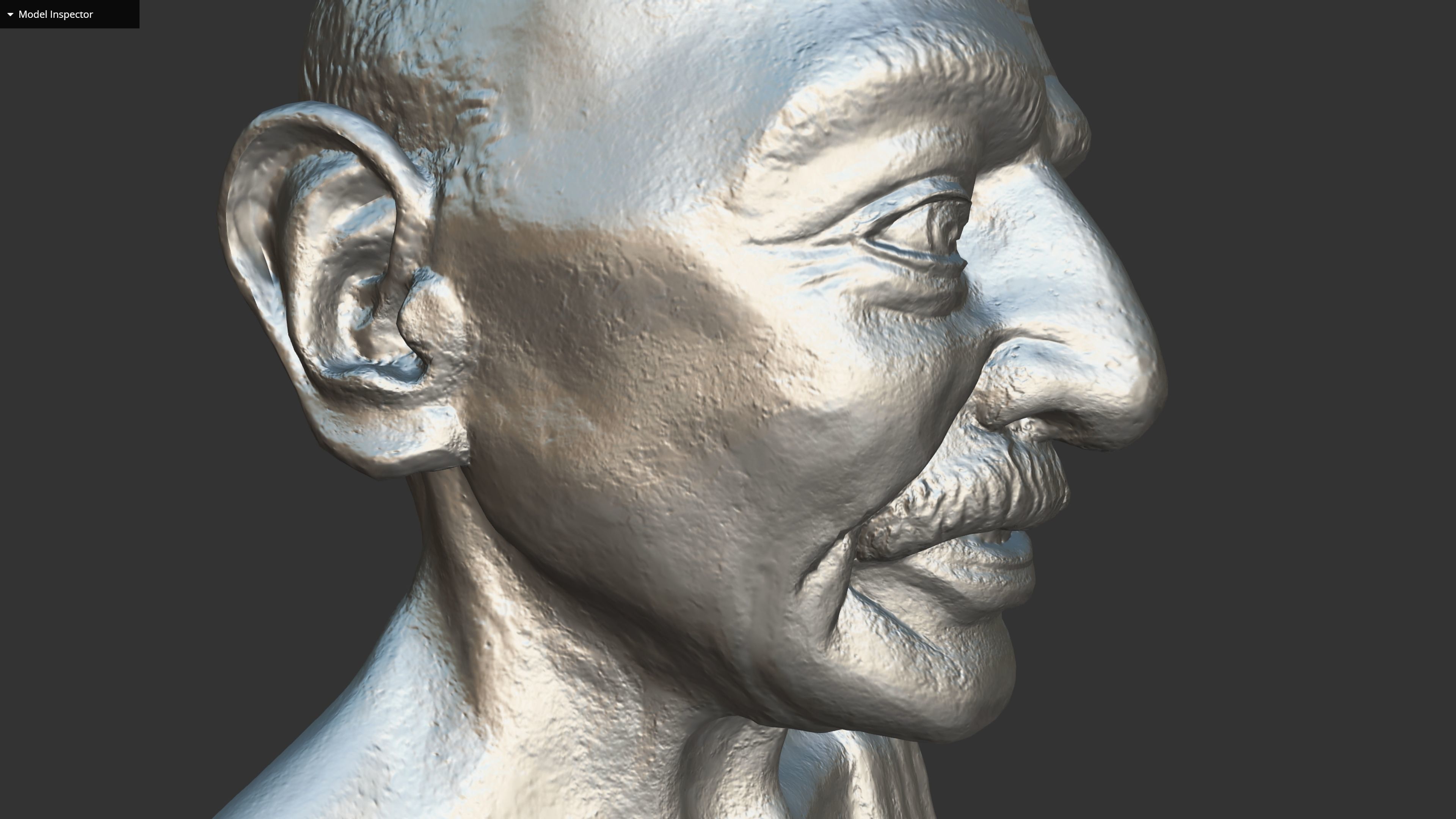 Gandhi by Enrique Garcia Low-poly 3D model_20