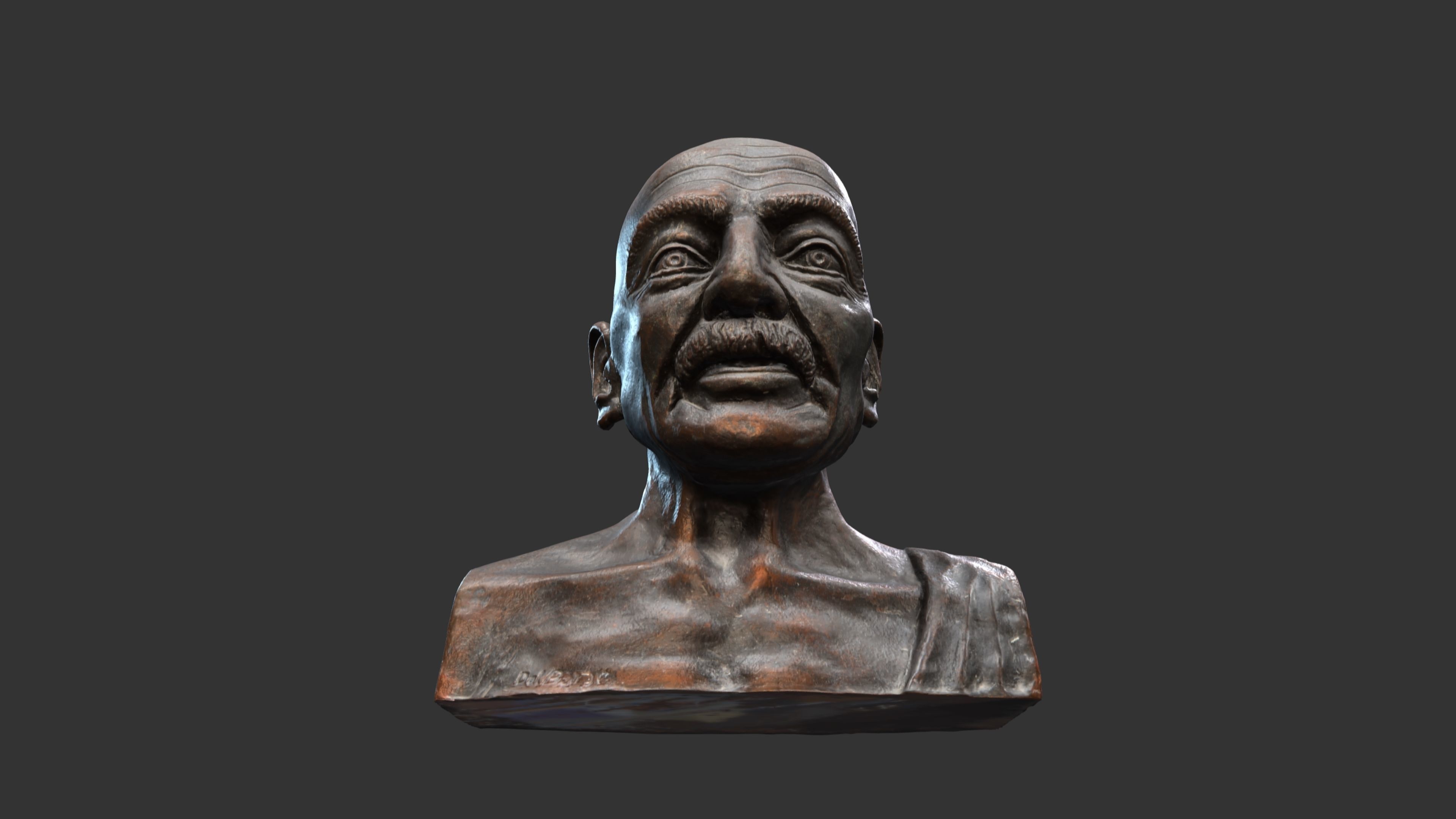 Gandhi by Enrique Garcia Low-poly 3D model_6