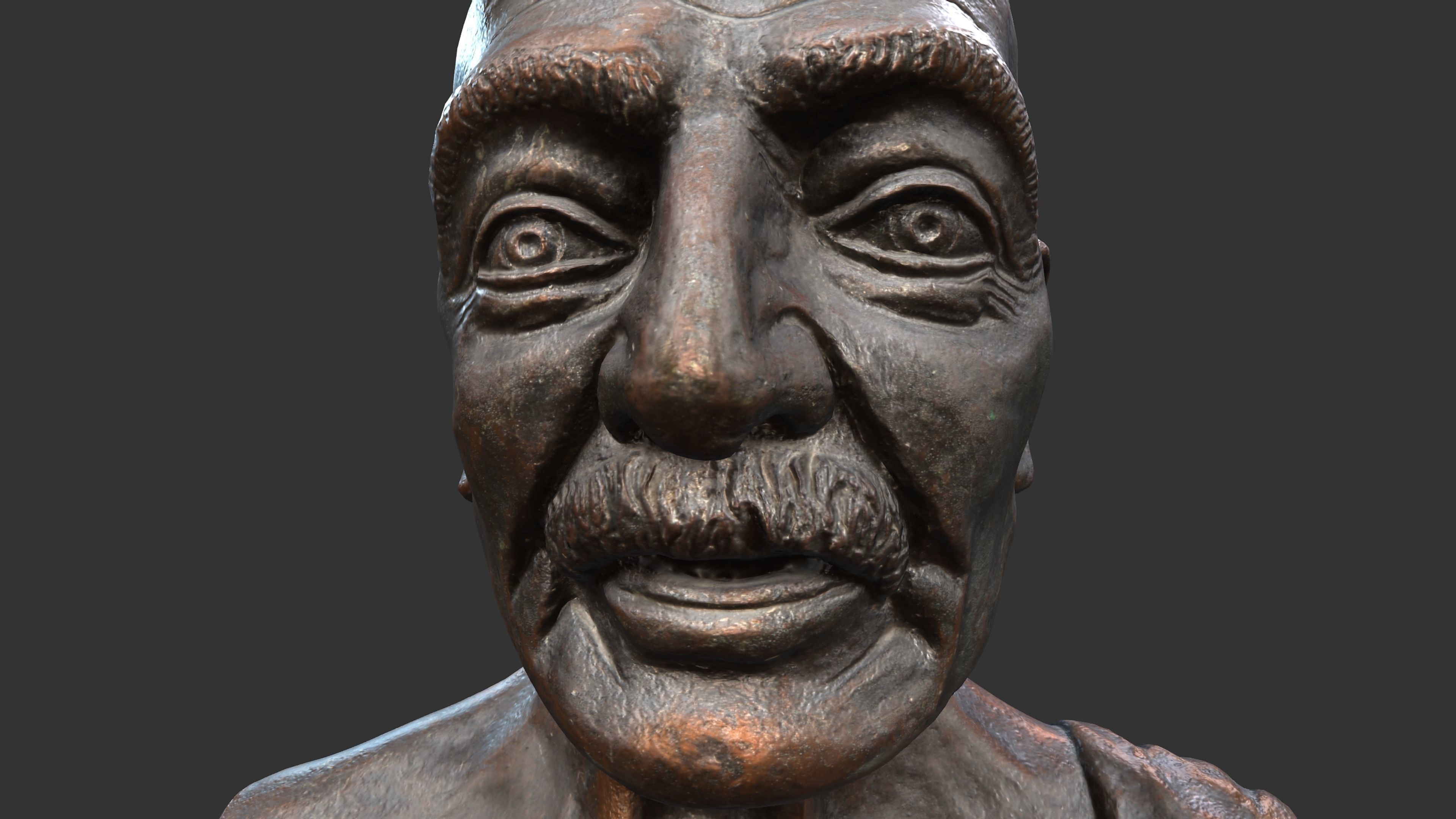 Gandhi by Enrique Garcia Low-poly 3D model_14