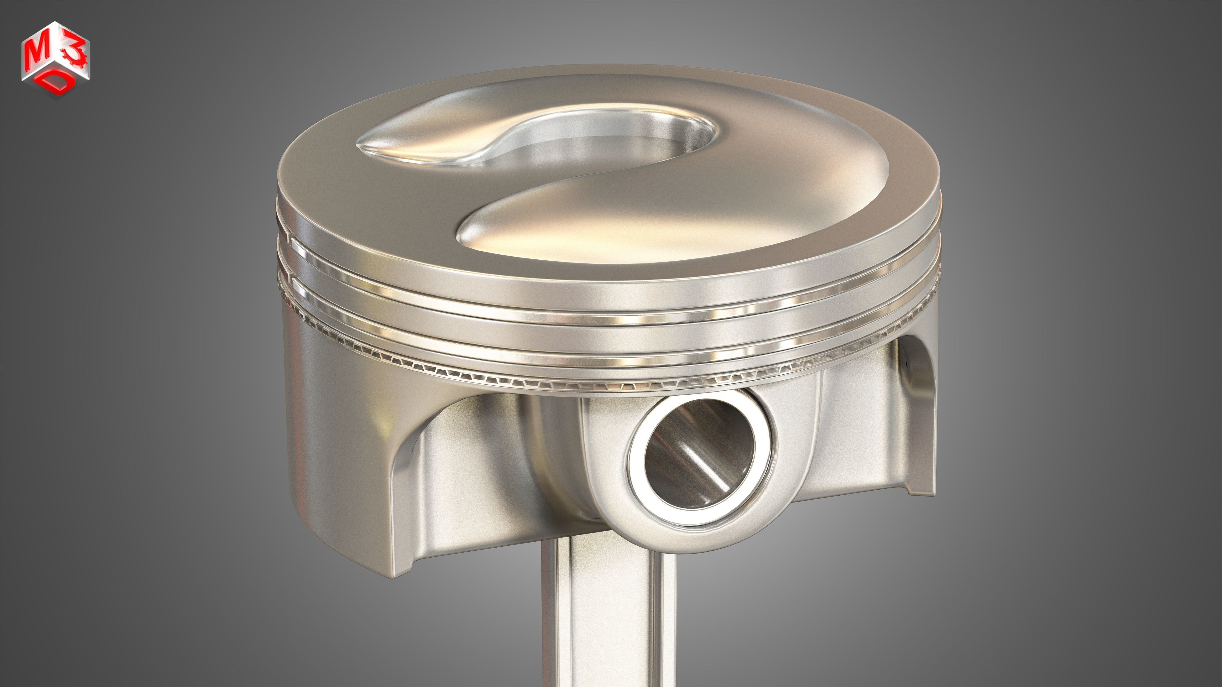 enginepiston 3D model Piston CGTrader
