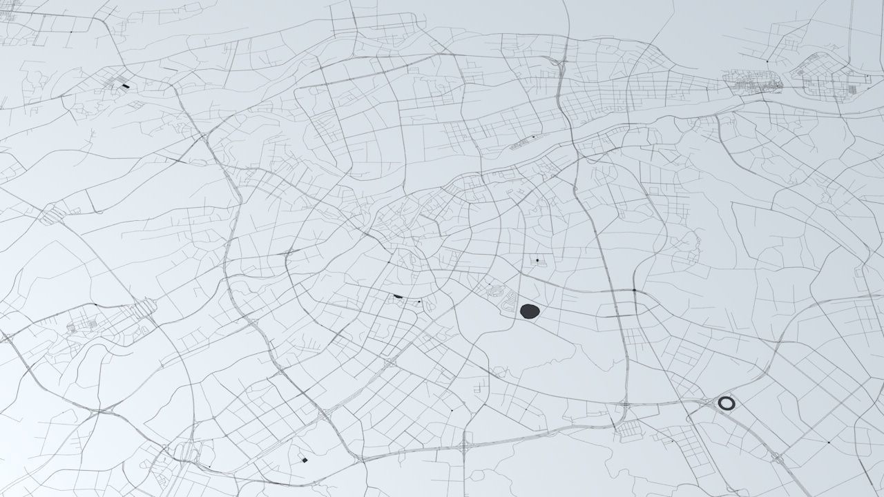 Dongguan Road Network and Streets 3D model_1