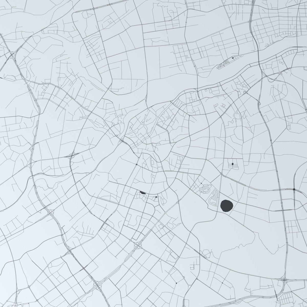 Dongguan Road Network and Streets 3D model_7