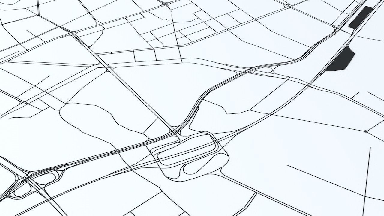 Dongguan Road Network and Streets 3D model_3