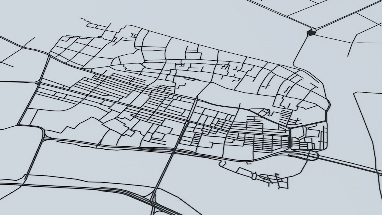 Dongguan Road Network and Streets 3D model_5