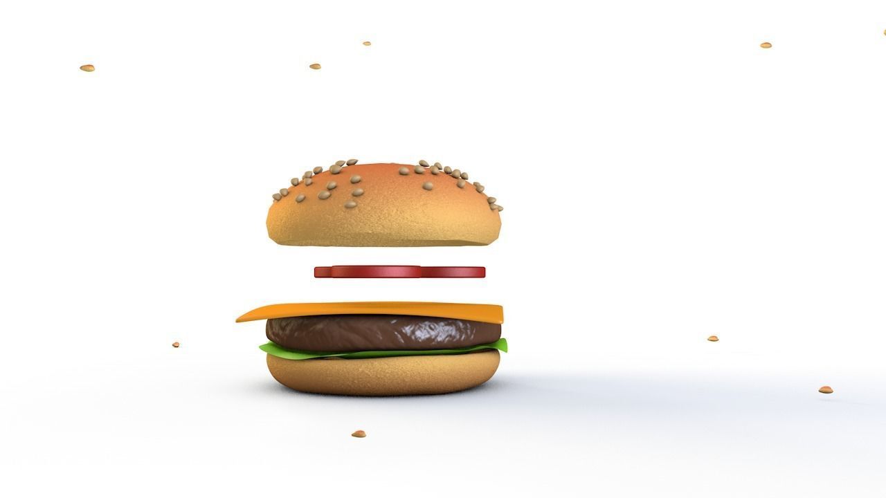 Hamburger 3D model_2