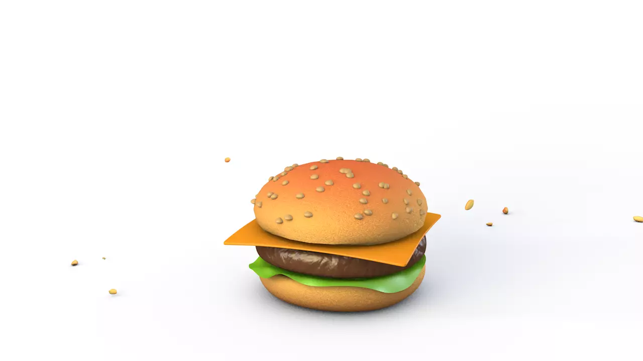 Hamburger 3D model_0