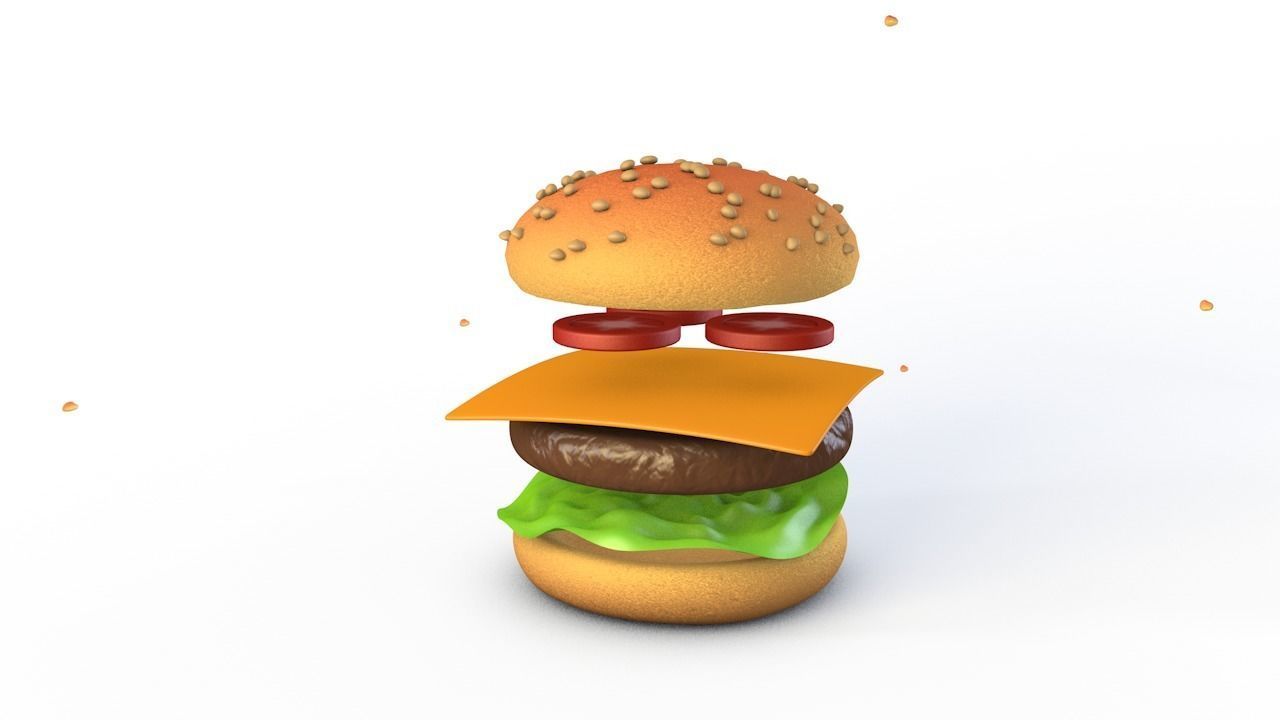Hamburger 3D model_1