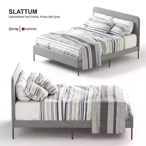 SLATTUM Upholstered bed  3D model