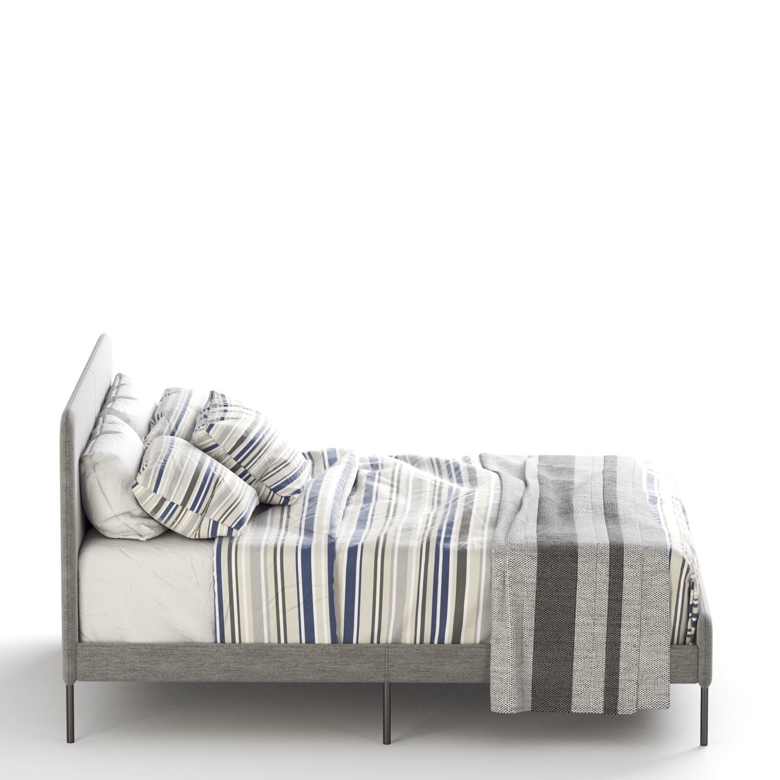 SLATTUM Upholstered bed  3D model_3